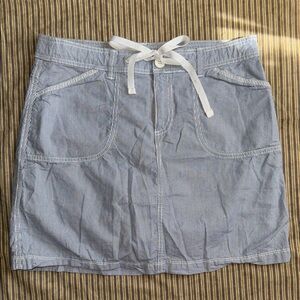 White Stag Blue and White Striped Skirt